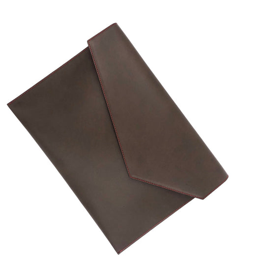 TAUPE & RED DOCUMENT HOLDER