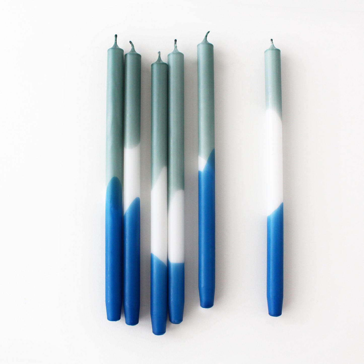 NAUTIC OLIVE DIP DYE CANDLES | set of 6