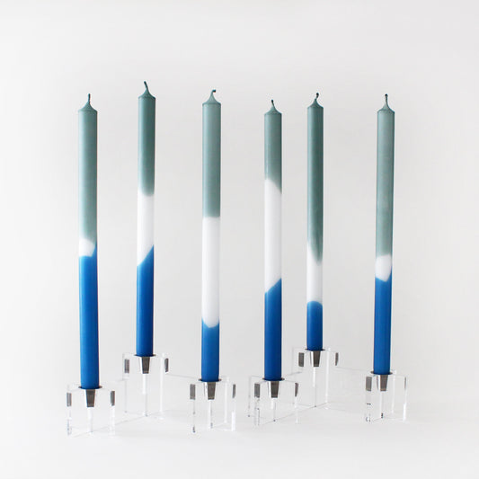 NAUTIC OLIVE DIP DYE CANDLES | set of 6