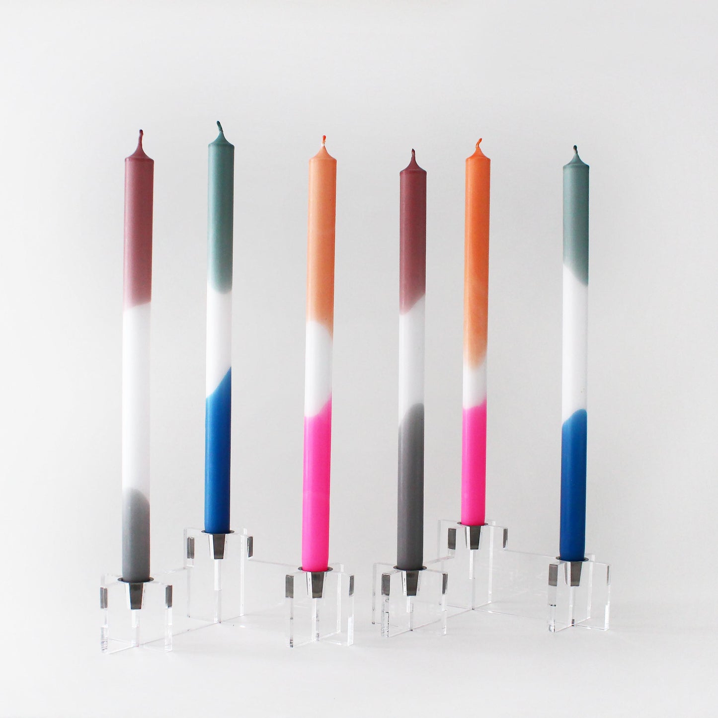 FOGGY MAROON DIP DYE CANDLES | single piece