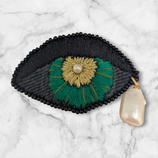 Brooch Eye (green)