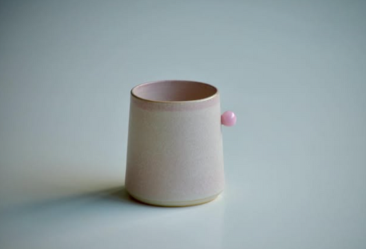 Ceramic & Glass Cups by Els Flossie (set of 2 cups & milk glass)