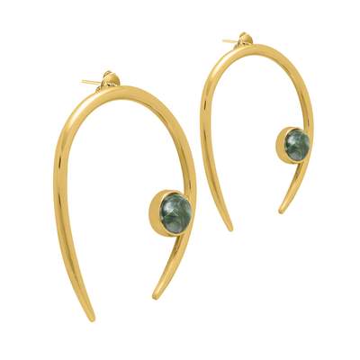 Gold-Plated earrings with Seraphnite
