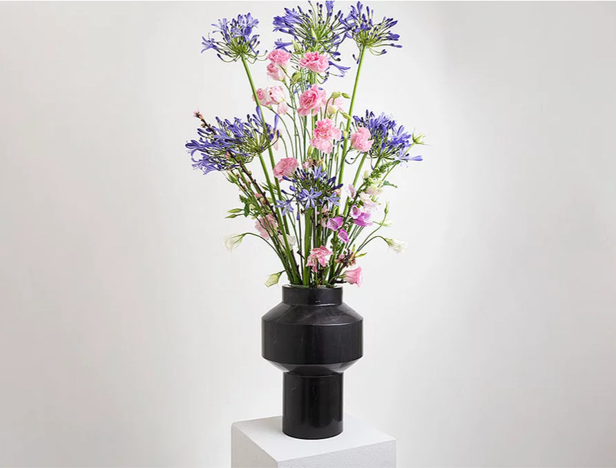 Double-sided Black Marble Flower Vase