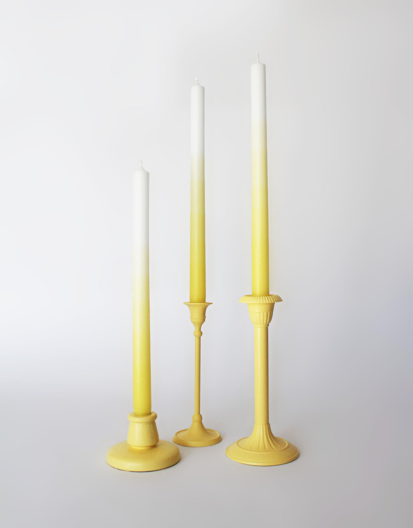 GRADIENT CANDLES | CANARY YELLOW (set of 6 in a gift box)