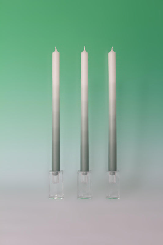 GRADIENT CANDLES | JADE GREEN (set of 6, in a gift box)